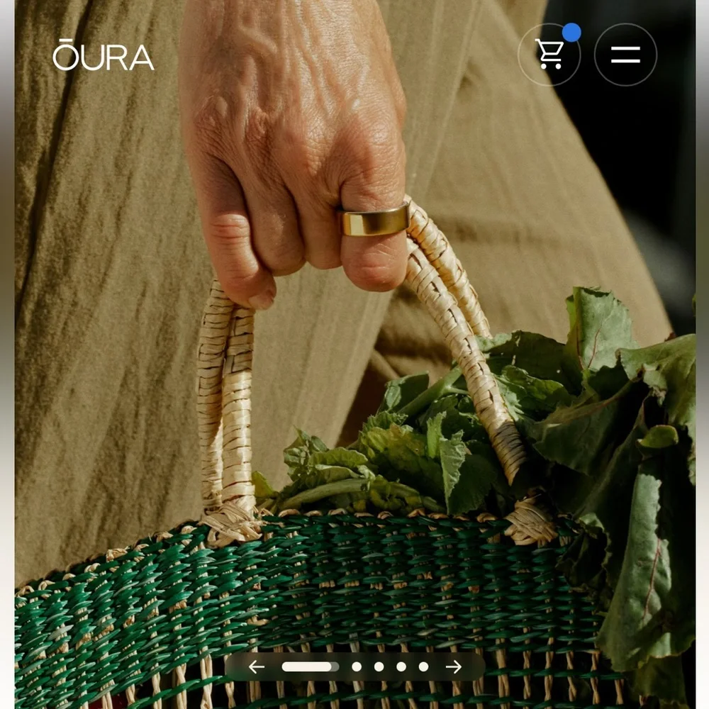 Oura Ring 4 - Gold Size 8 - new